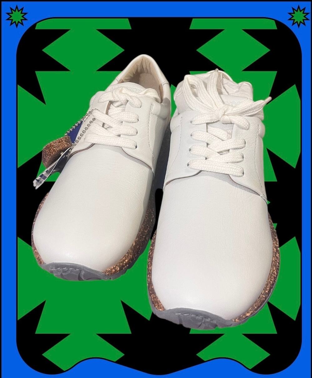 Birkenstock Wrigley White Leather Womens Sneakers Sz EU 36N=US W 5